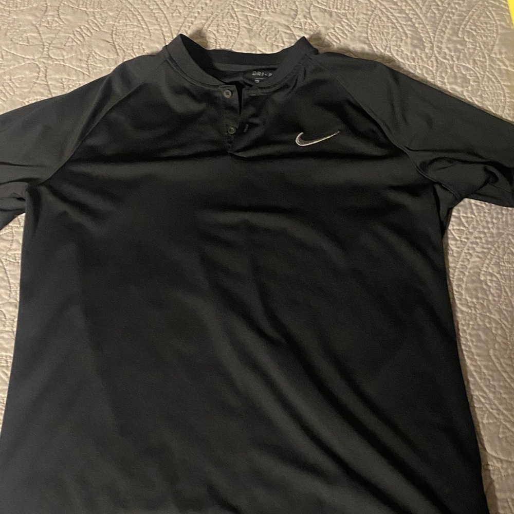 Nike Men's Black Dri-Fit Polo golfShirt